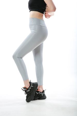 Yüksek Bel Korseli Toparlayıcı Disco Tayt-Bebe Mavi