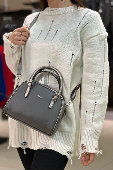 Tek Gözlü El ve Omuz Çanta-Platin