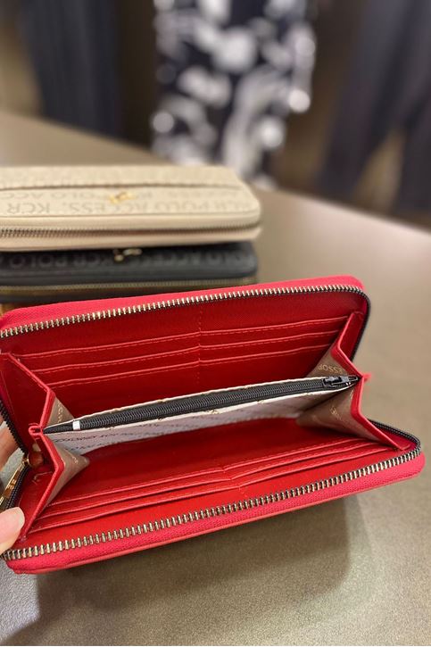 ÖNÜ CEPLİ CÜZDAN-Kırmızı