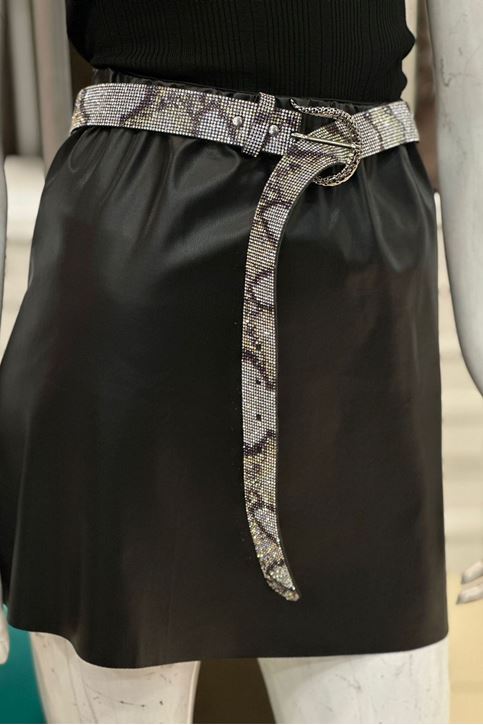 Yılan Taş Detaylı Tamamı Taş Kemer-Gümüş