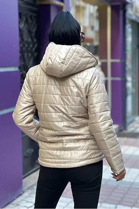 Kapşonlu İçi Siyah Astarlı Silimfit Mont-Vizon