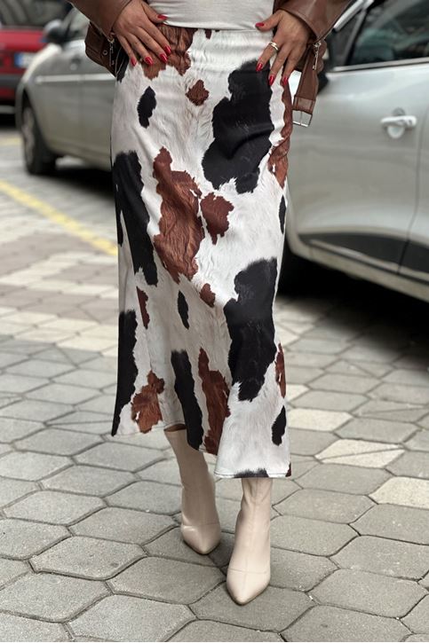 Dalmaç Desen Çan Saten Etek-Taba