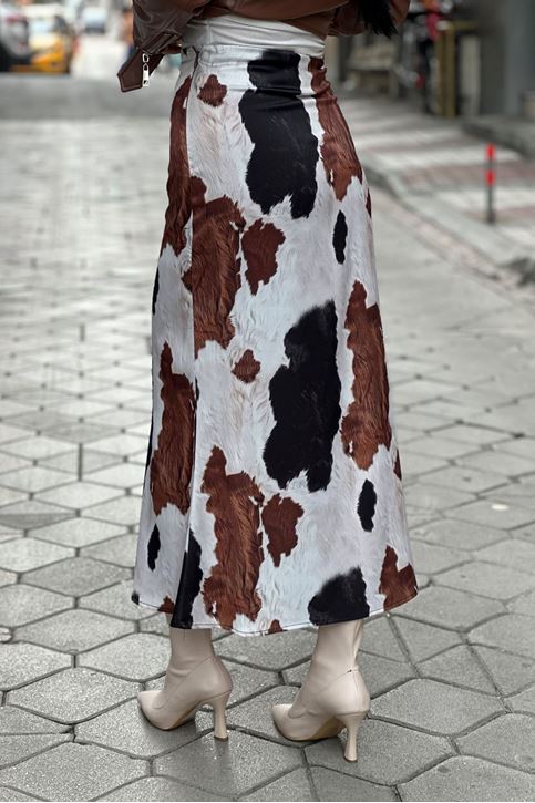 Dalmaç Desen Çan Saten Etek-Taba