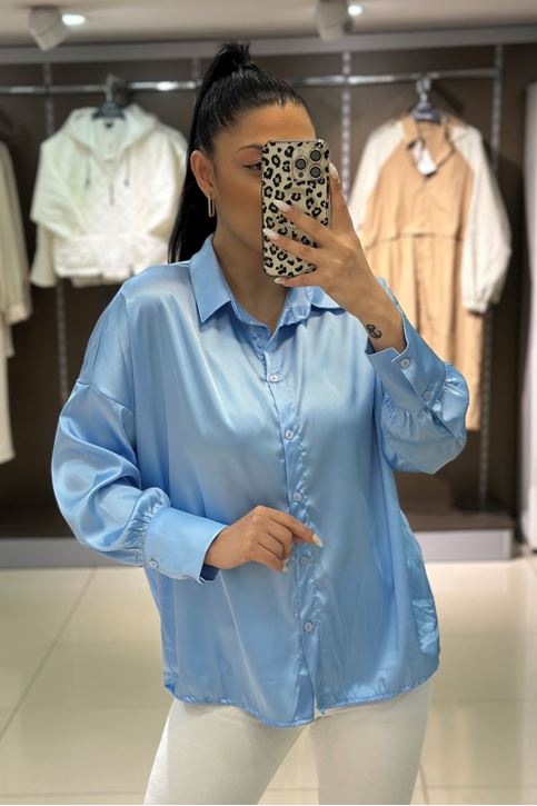 Basic Saten Gömlek-Bebemavi