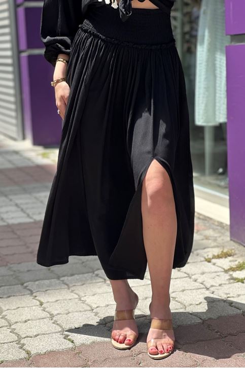 Ceket Püskül Detay Salaş Etekli İkili Takım-Siyah