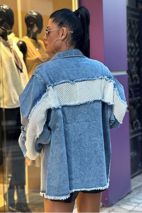 File Detay Kot Gömlek-Krem