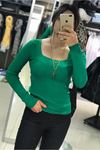 Kare Yaka Fitilli Crop-Yeşil