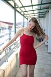 Askılı Elbise-Kırmızı