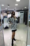 Bisiklet Yaka Tunik Kazak-Zebra