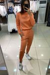 Dik Yaka Beli Bağcıklı Takım-Orange