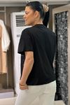 Oversize Taş Detaylı Tshirt-Siyah