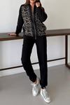 Jakarlı Leopar Desenli İkili Takım-Leopar