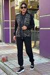 Jakarlı Leopar Desenli İkili Takım-Leopar